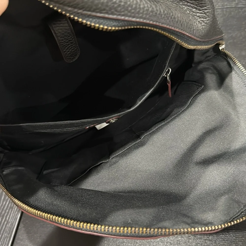 Coach Black Leather Backpack with Skull and Eagle